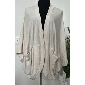 NWT Athleta Cocoon Wrap Cardigan XL‎ Womens Beige Oversized Pockets Open